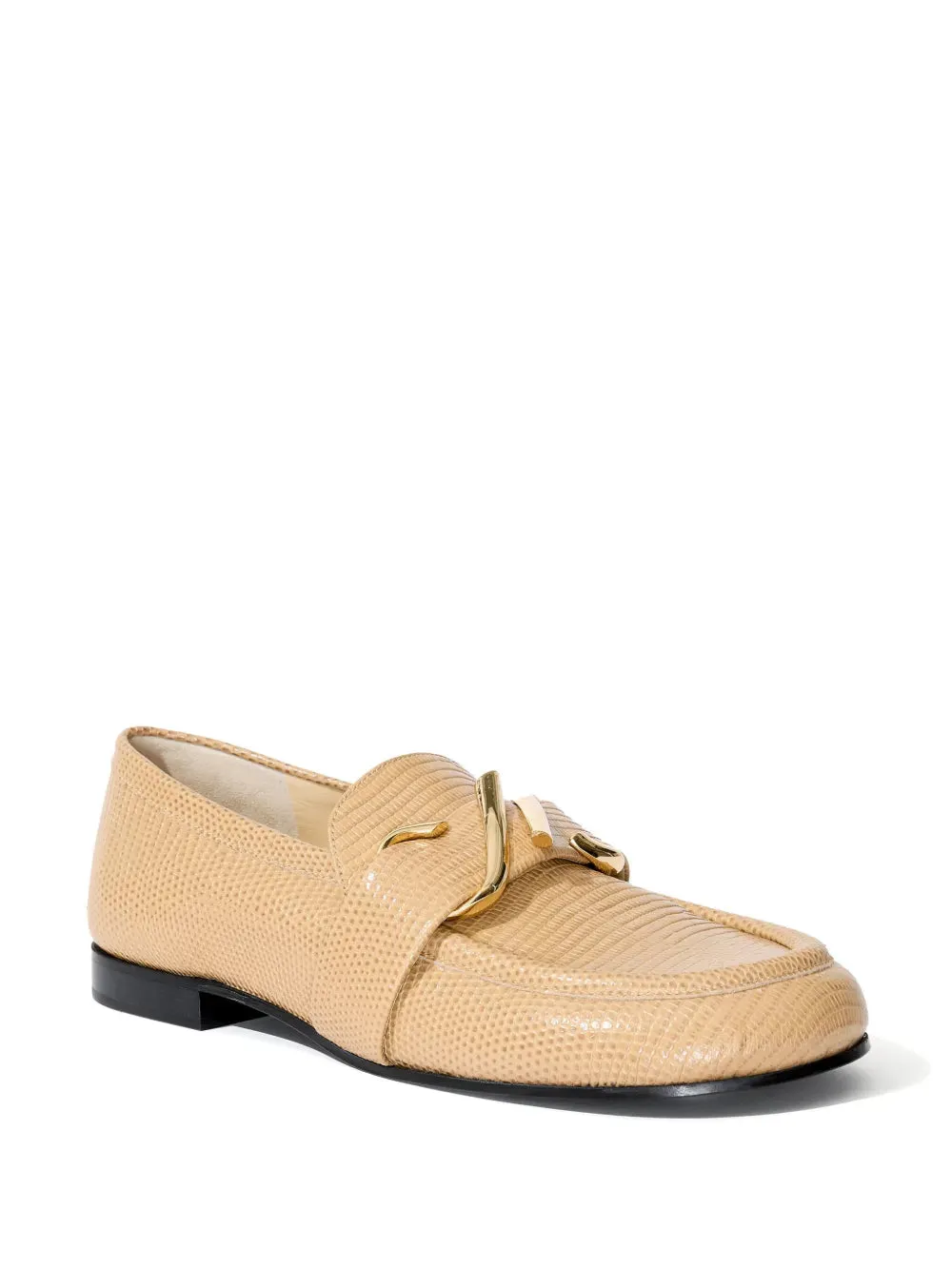 Proenza Schouler monogram-plaque embossed-leather loafers