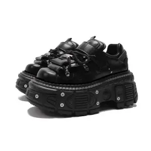 Punk Style Women Shoes Lace-up heel height Platform Shoes