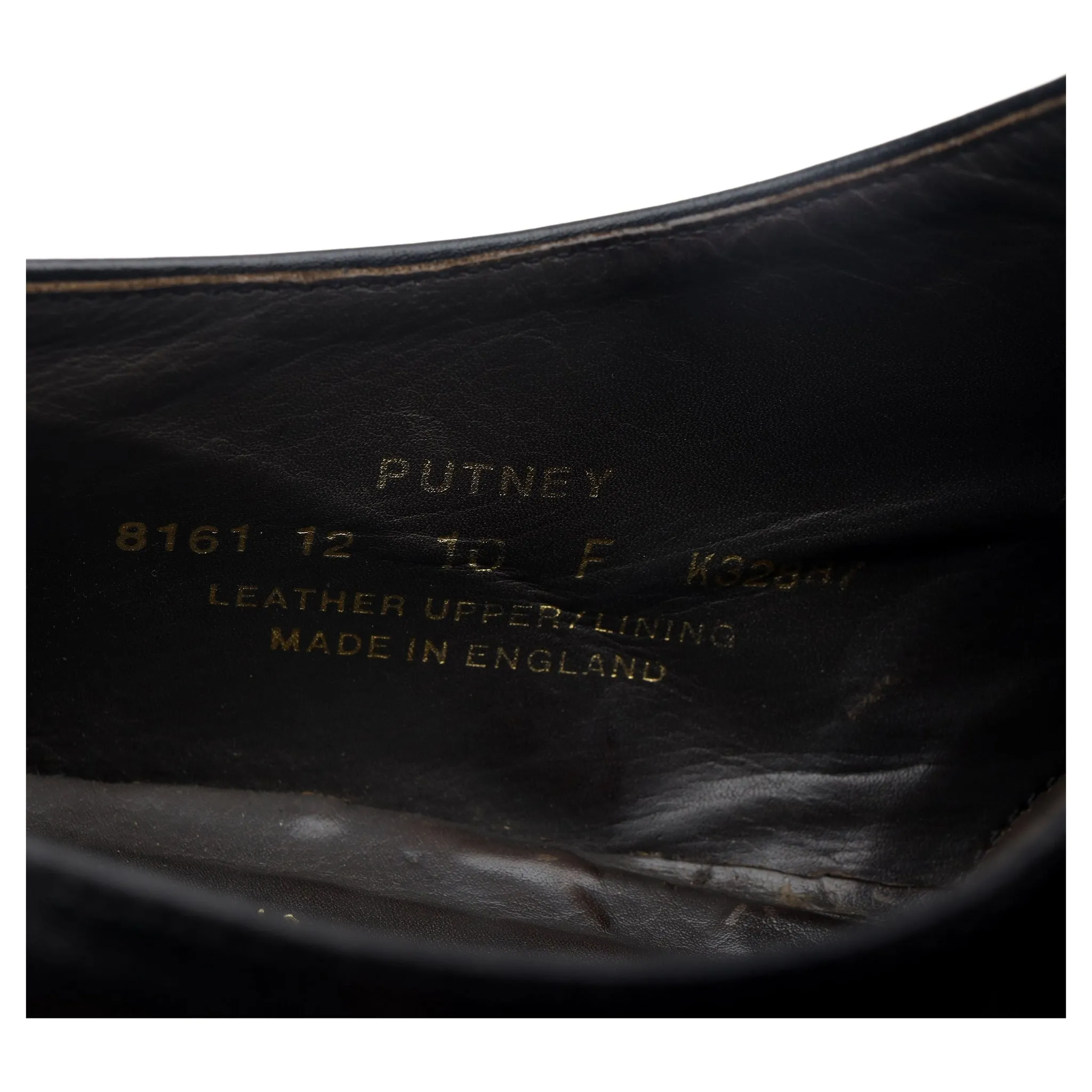 'Putney' Black Leather Oxford UK 10 F