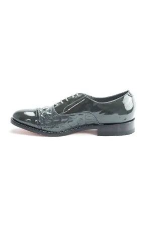 "Hornback Lace" Grey Stacy Baldwin Tuxedo Shoes