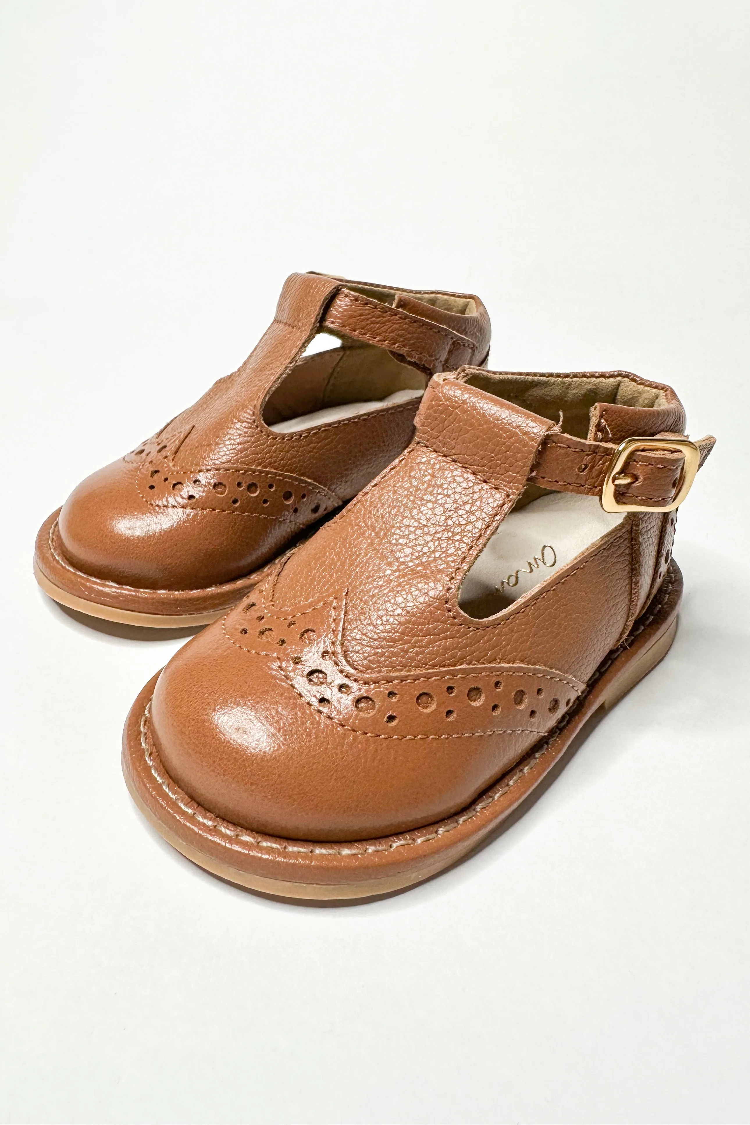 "Woody" Camel Leather Shoes