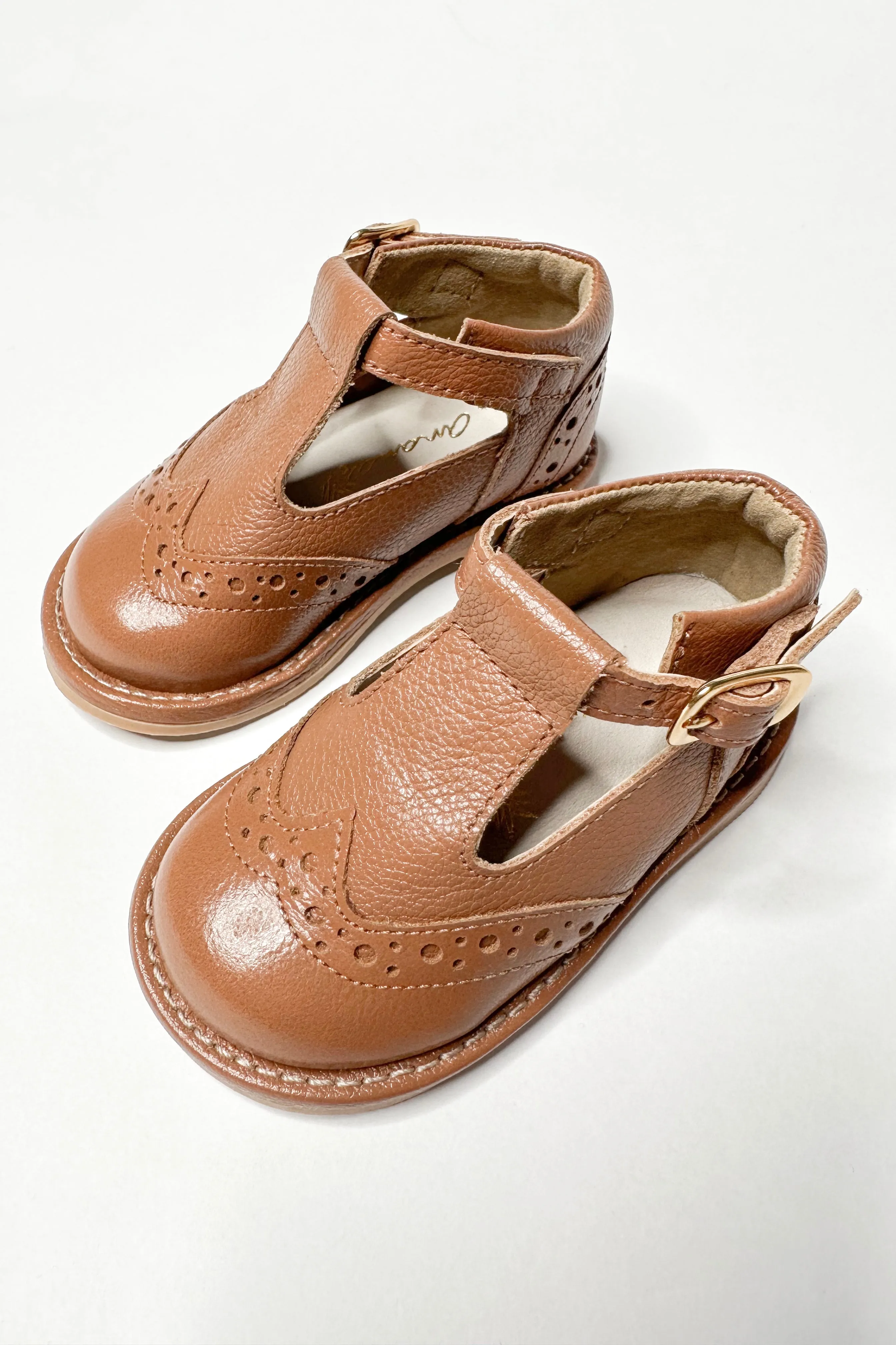 "Woody" Camel Leather Shoes