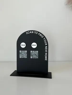 Realty Arch Acrylic Sign, Sale or Rent   Card Holder