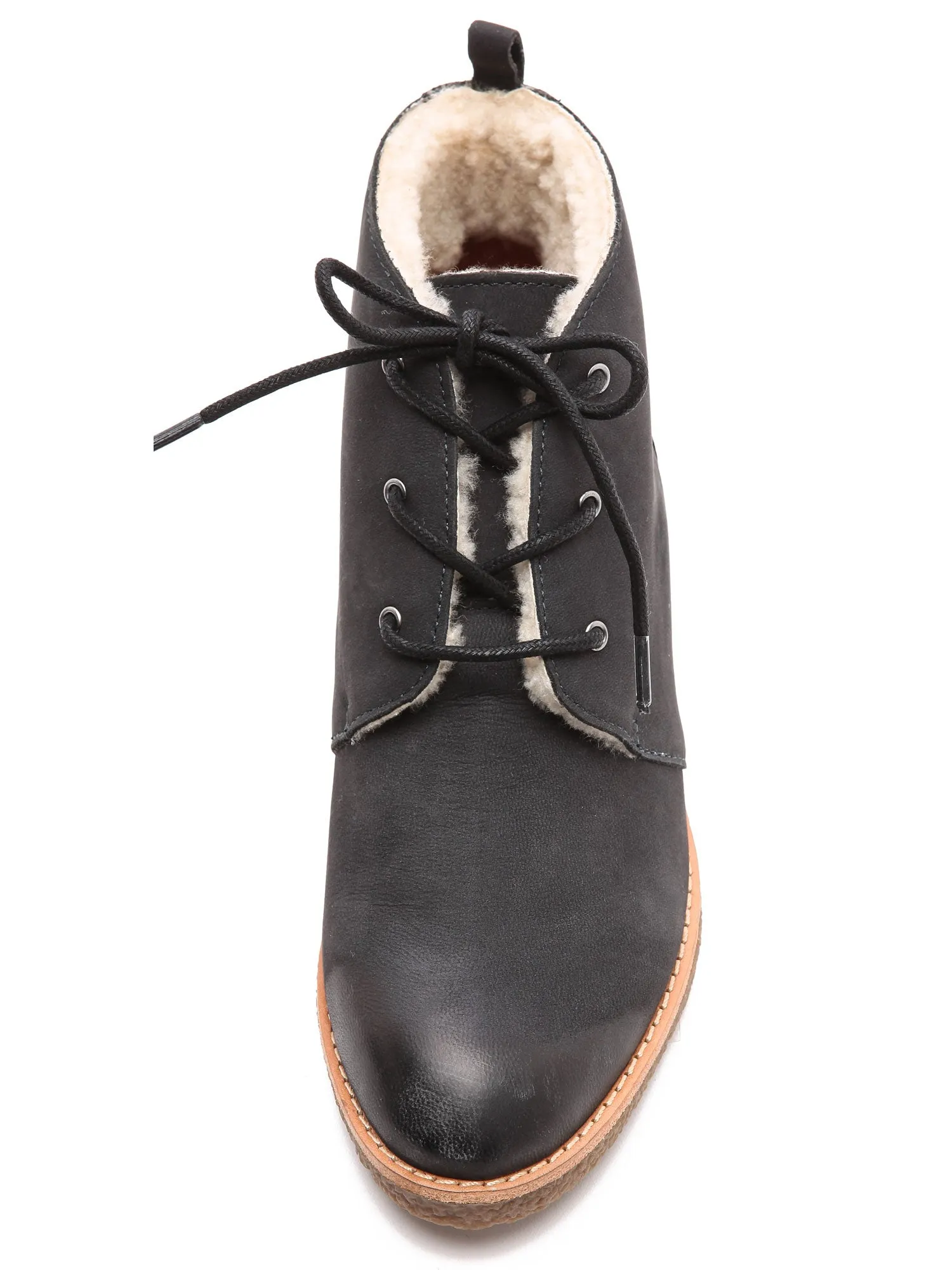 Rebecca Minkoff Women's Persys Shearling Lace-Up Booties