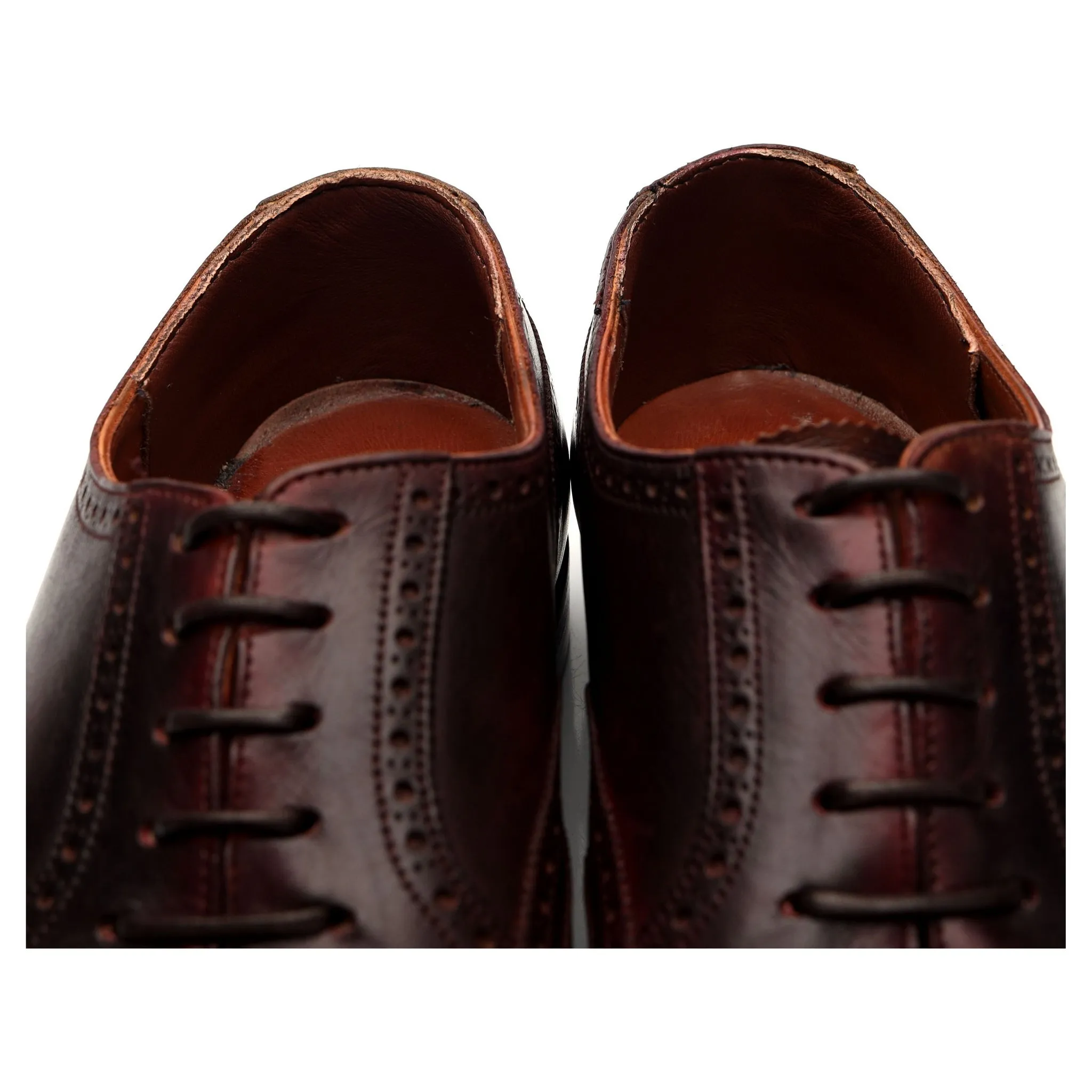 'Reuben' Burgundy Leather Oxford Brogue UK 9 E