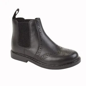 Roamers B922A Kids Brogue Chelsea Boot