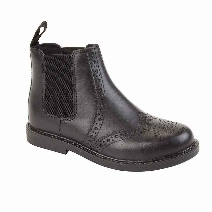 Roamers B922A Kids Brogue Chelsea Boot