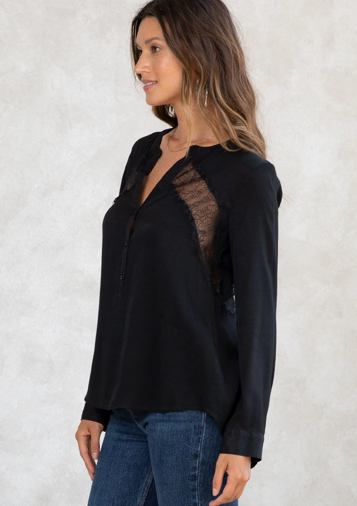 Rococo Lace Button Up Top