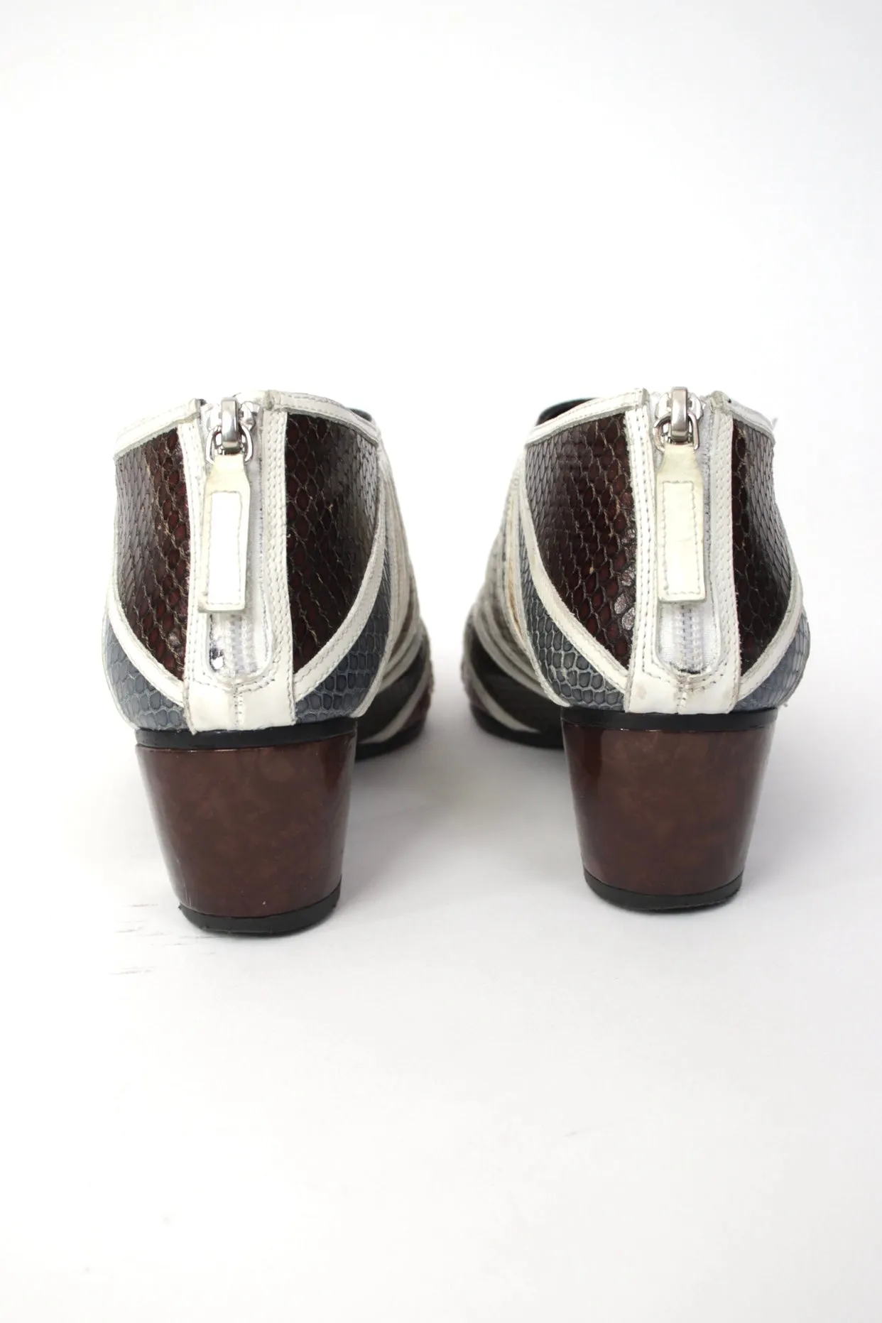 Rodarte Patchwork Embossed Boots