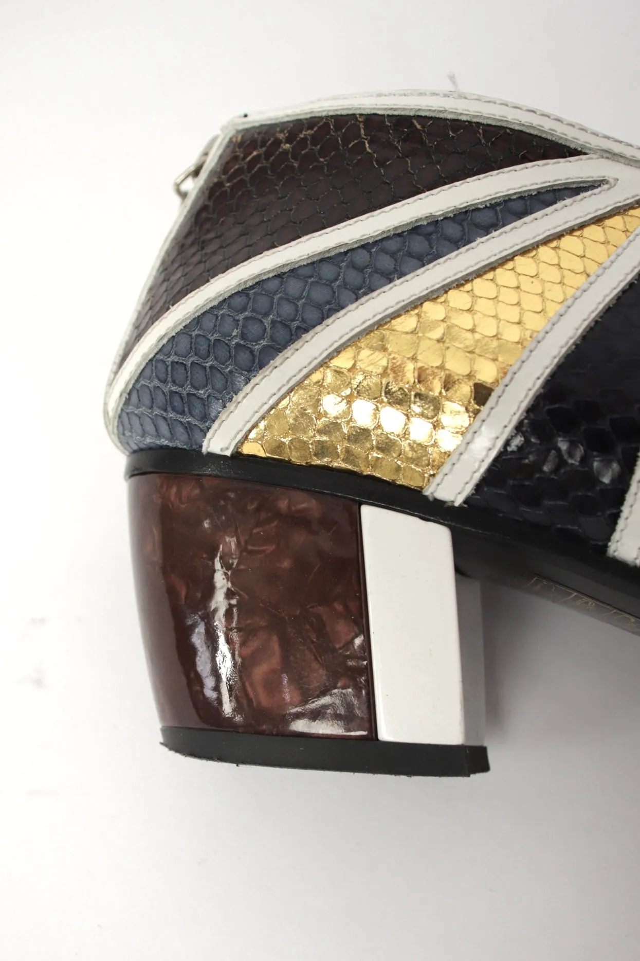 Rodarte Patchwork Embossed Boots