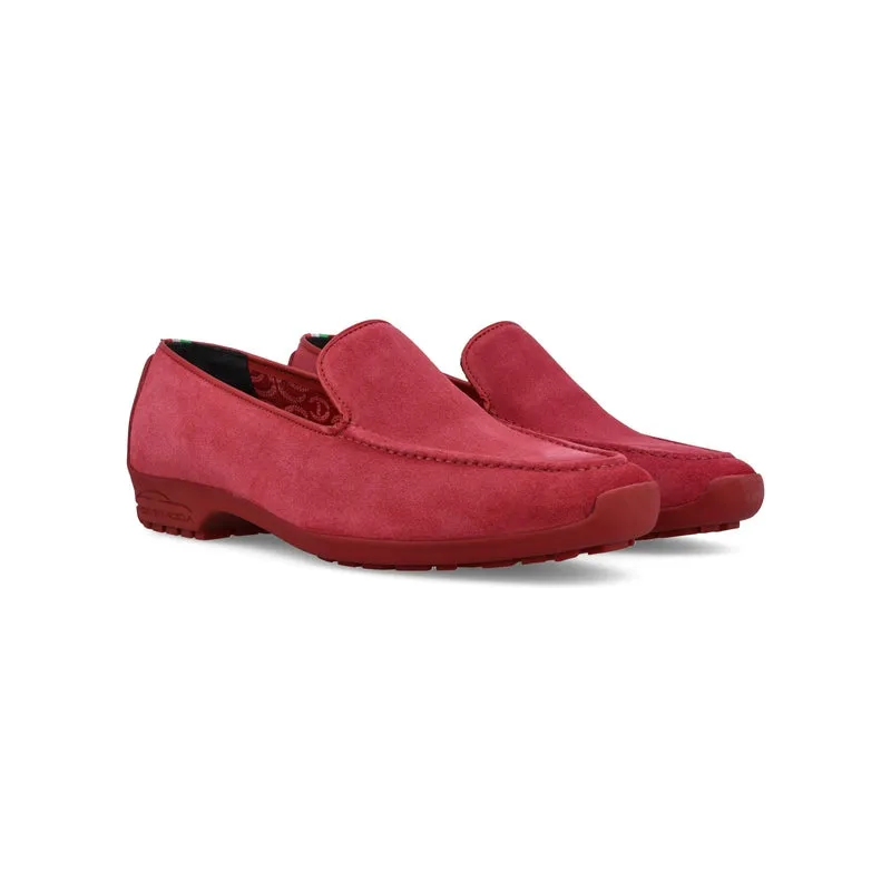 Rossimoda 900 GT Low Suede Slip-On - Rose Red