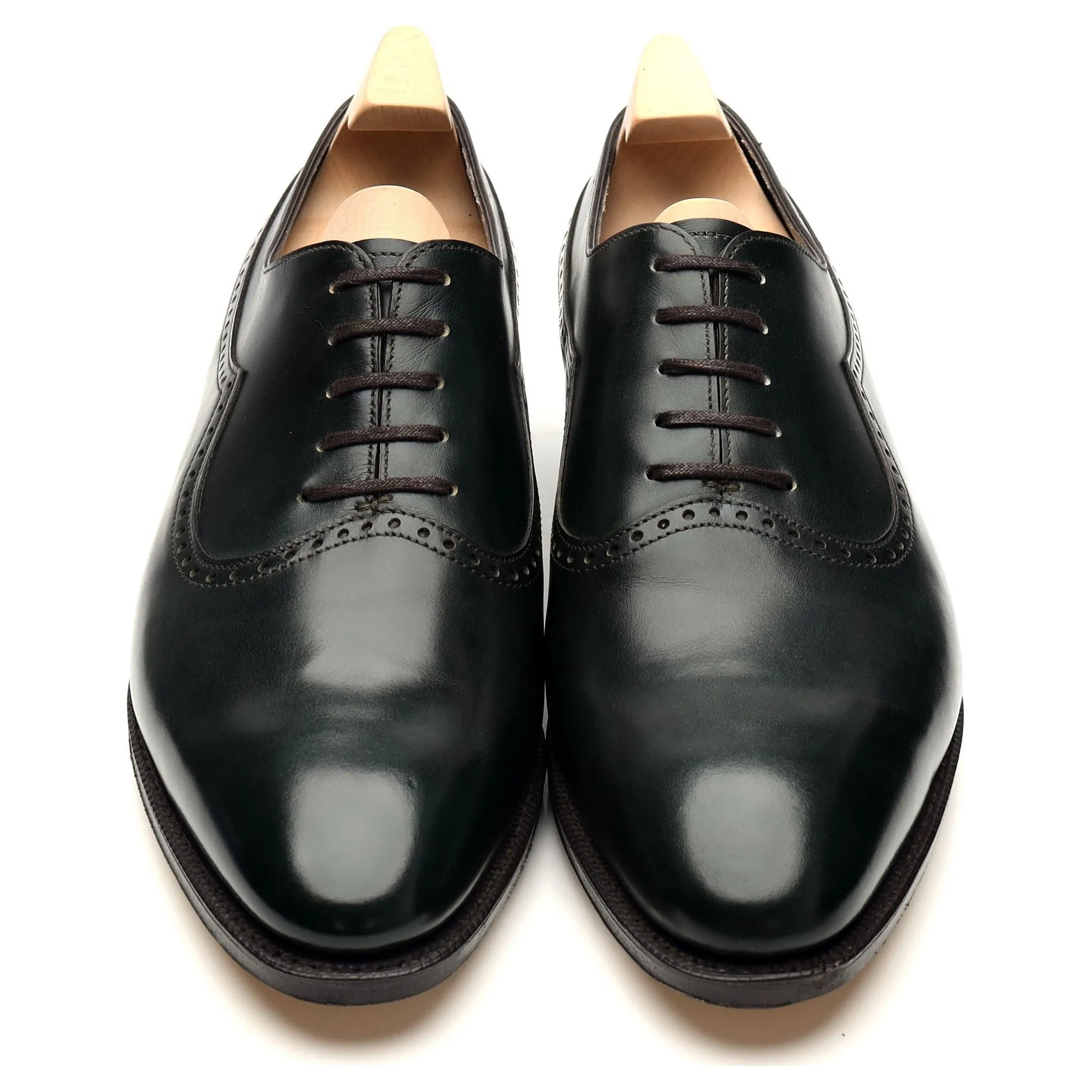 'Rothley' Dark Green Leather Oxford UK 8.5 E