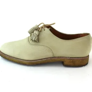 Royal Tweed Church's Cheaney of England White Leather Tassled Oxford (12 US)