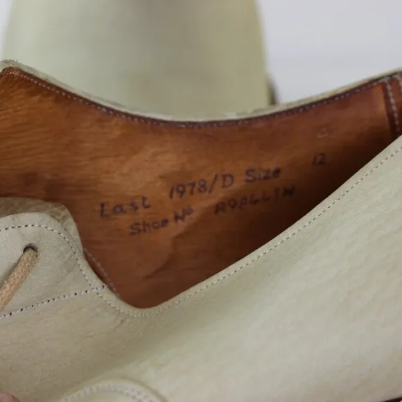 Royal Tweed Church's Cheaney of England White Leather Tassled Oxford (12 US)