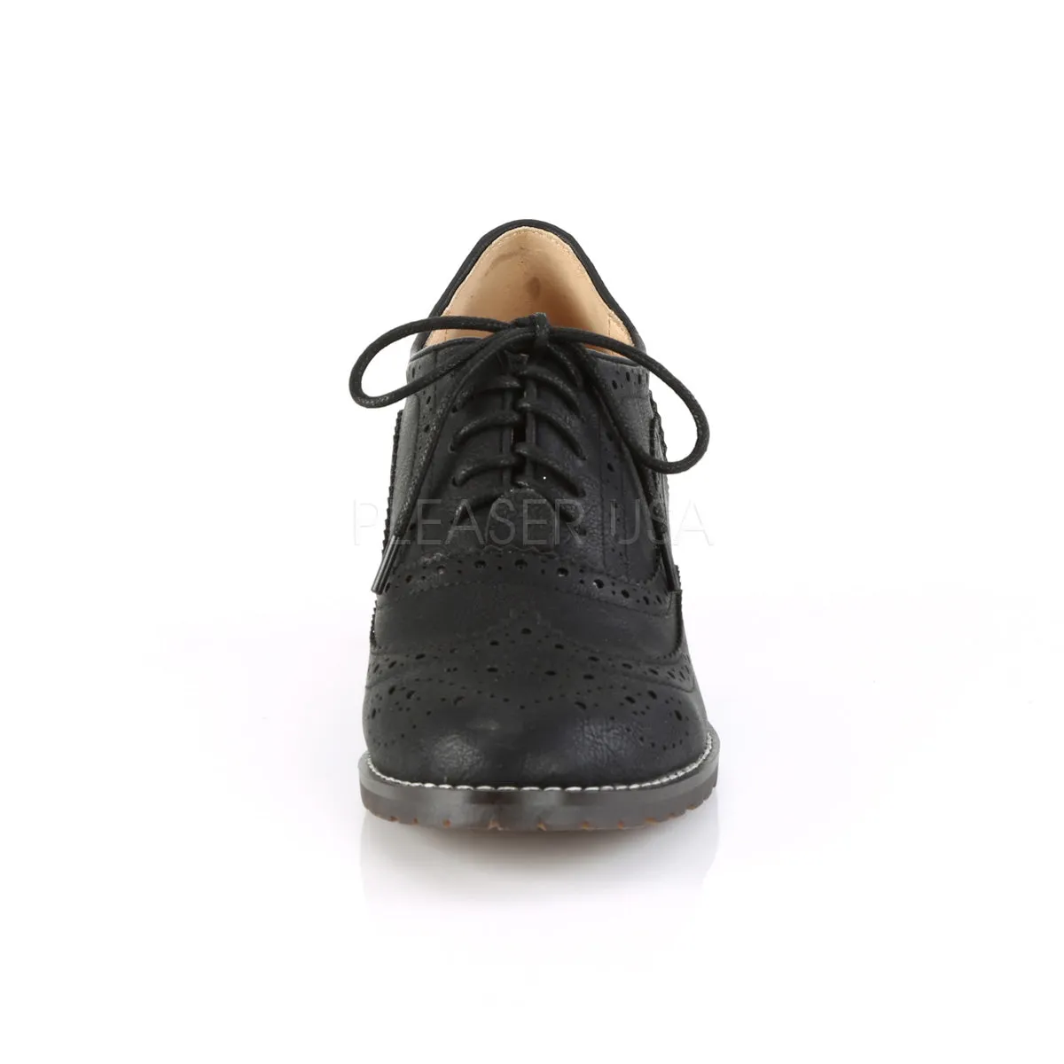 RUSSELL-34  Black Faux Leather
