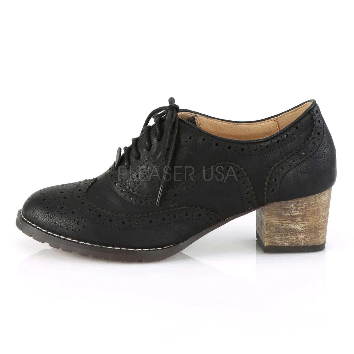 RUSSELL-34  Black Faux Leather