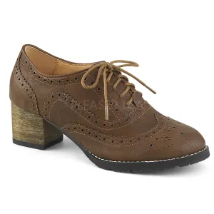 RUSSELL-34  Brown Faux Leather