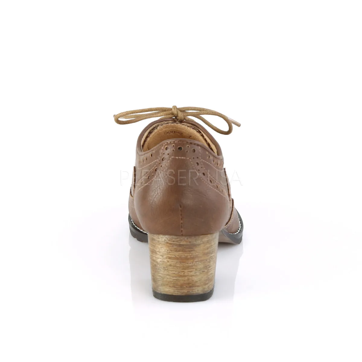 RUSSELL-34  Brown Faux Leather