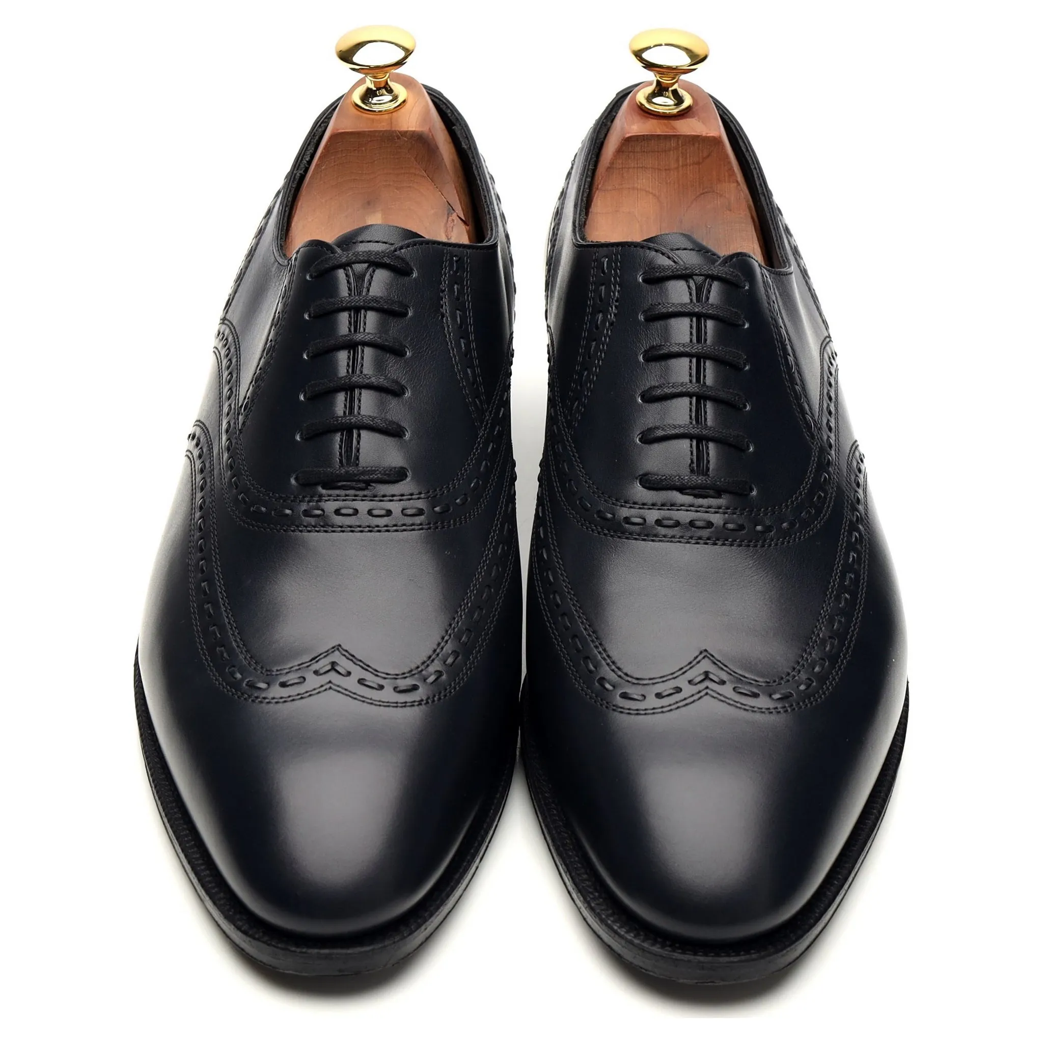 Saint Crepin 2024 'Henry' Navy Blue Leather Oxford UK 9 E