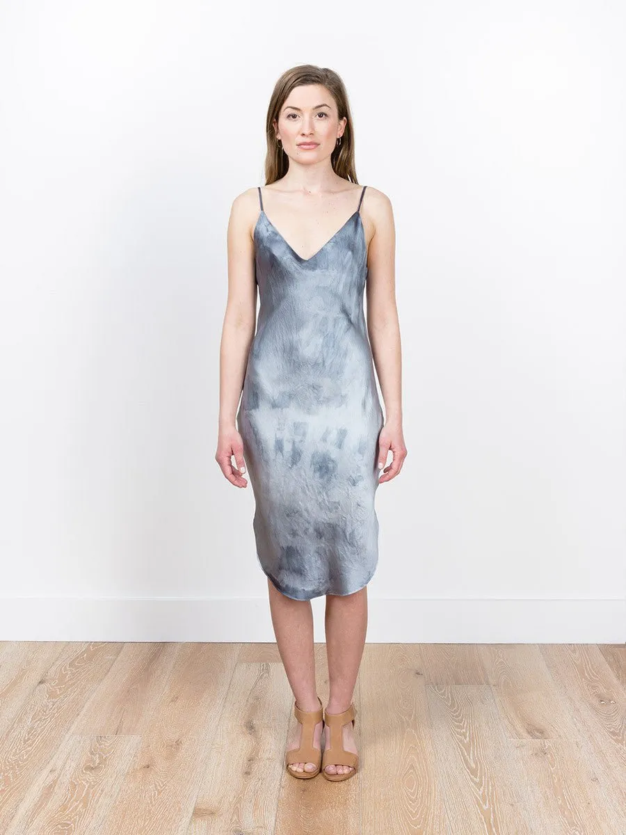 scalloped slip dress