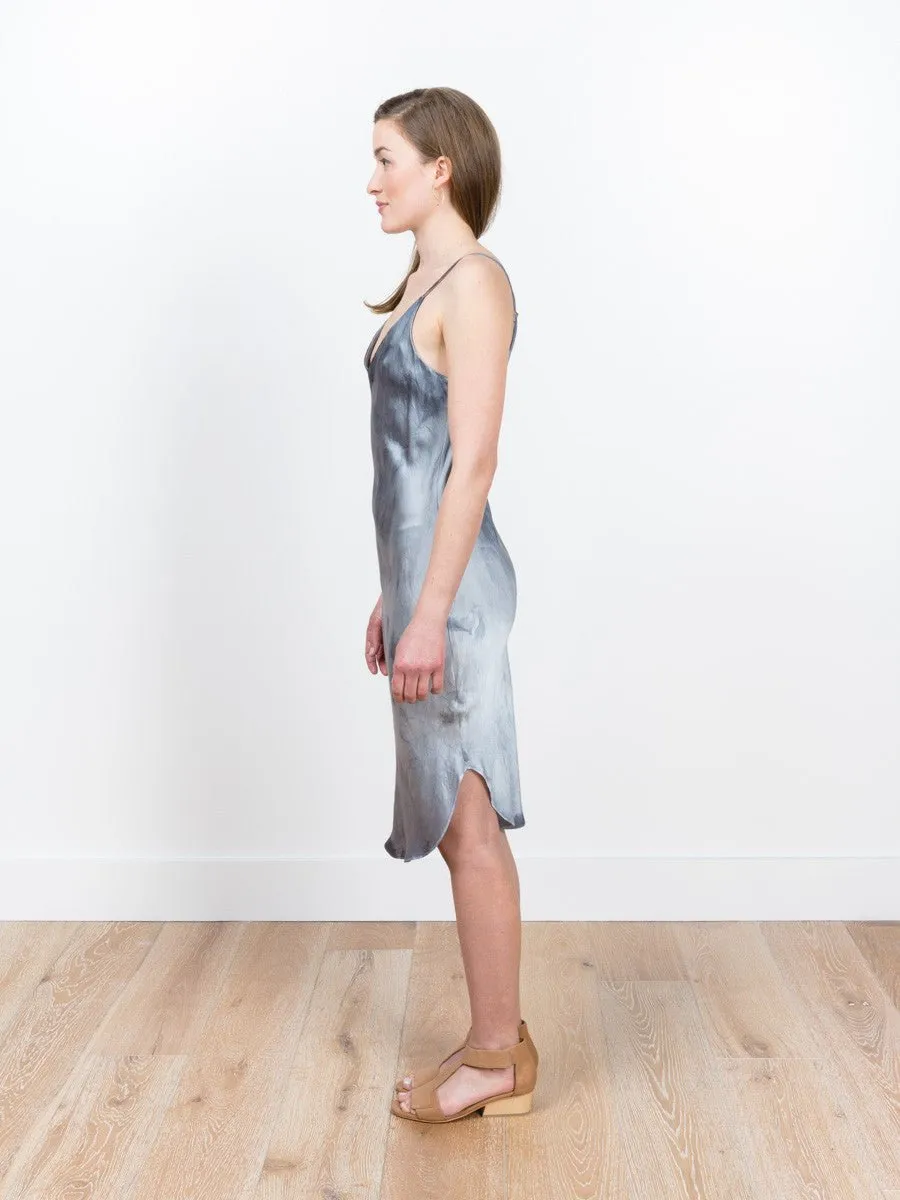 scalloped slip dress