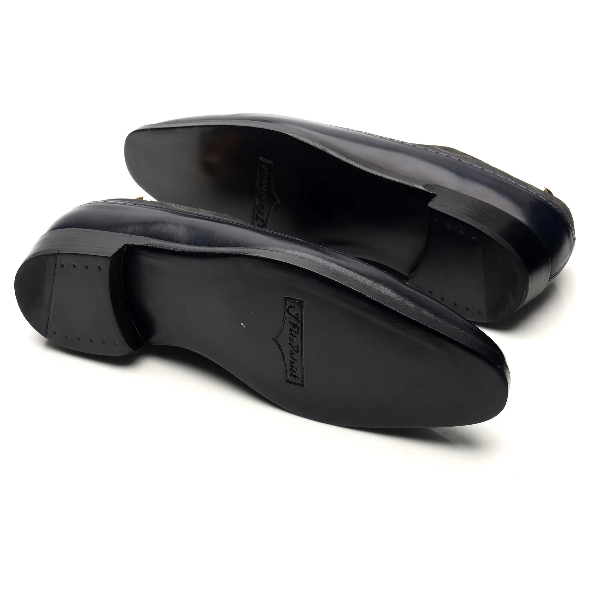 'Sebastien' Navy Blue Museum Leather Oxford UK 11 E