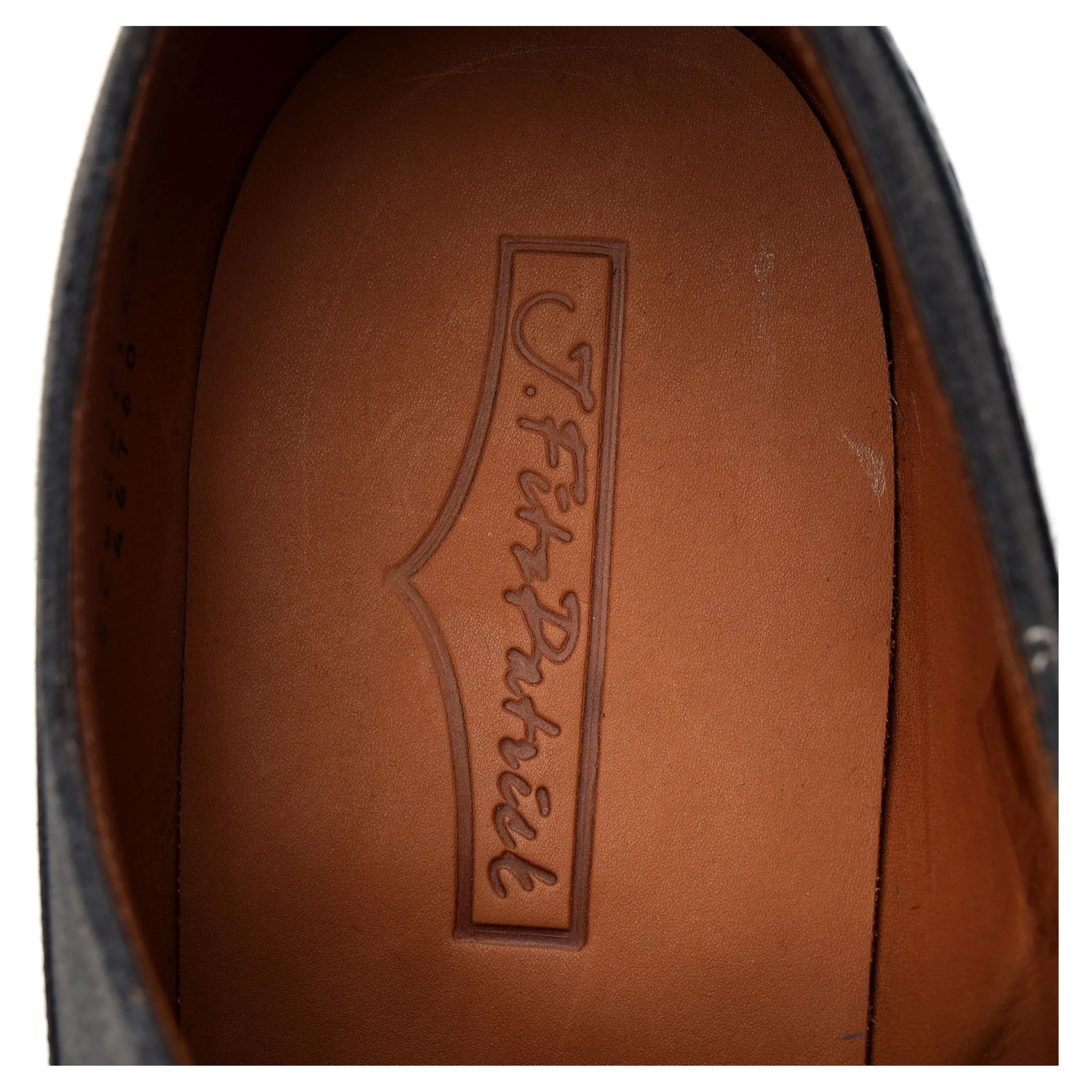 'Sebastien' Navy Blue Museum Leather Oxford UK 11 E