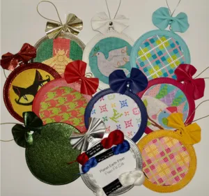 Self-finishing leather round ornaments from Planet Earth
