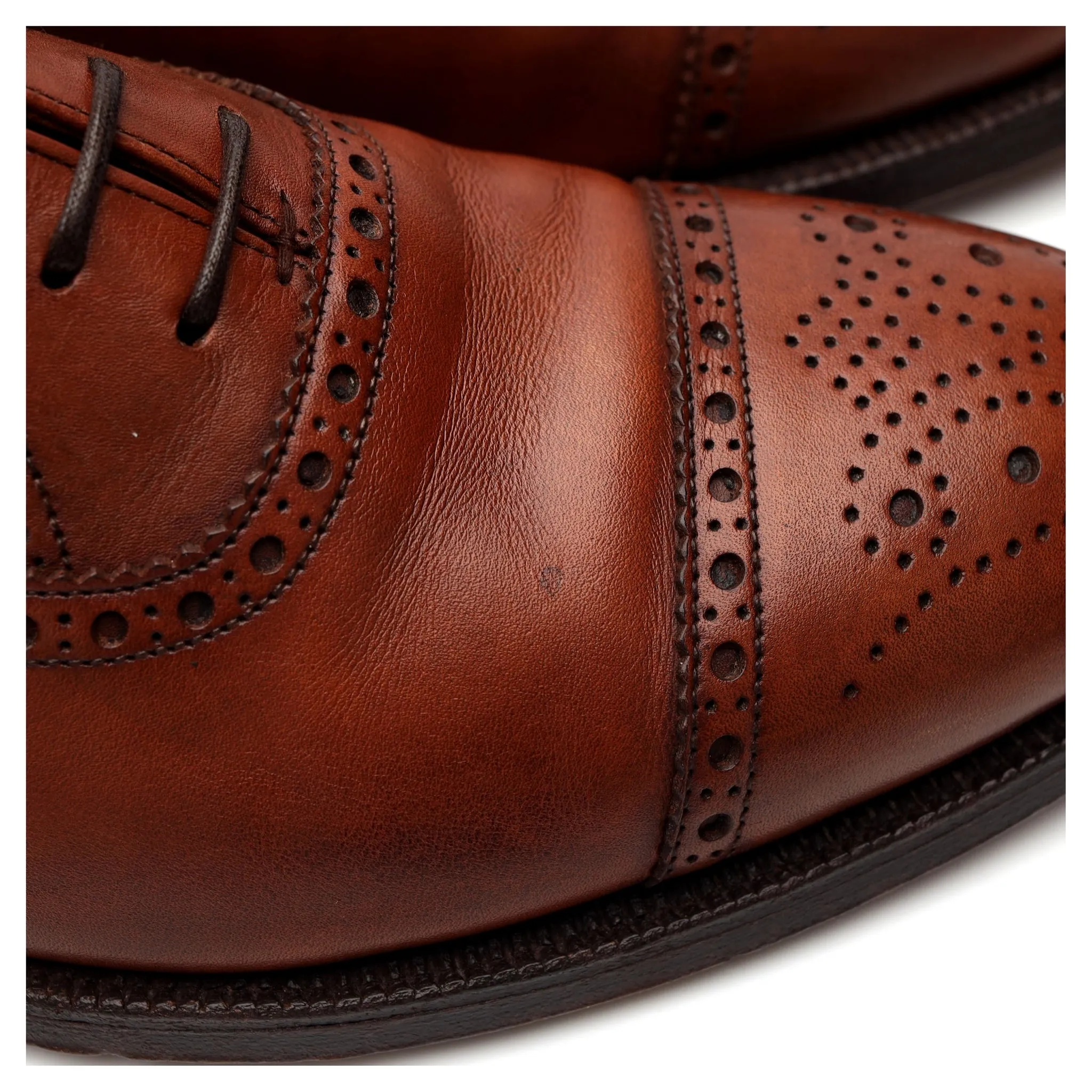 Shipton & Heneage 'Winchester' Tan Brown Leather Oxford Brogue UK 7.5 E