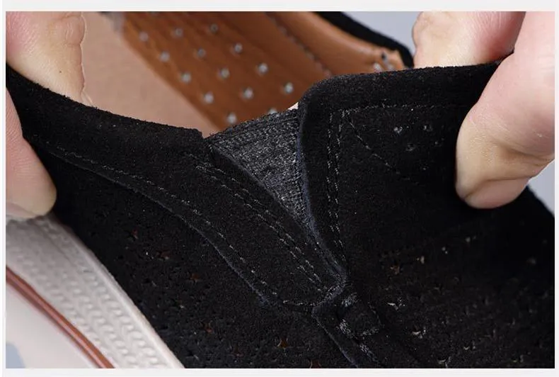 Shoes Platform Slip on Flats Loafers Moccasins Hollow Out Casual Shoes