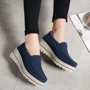 Shoes Platform Slip on Flats Loafers Moccasins Hollow Out Casual Shoes