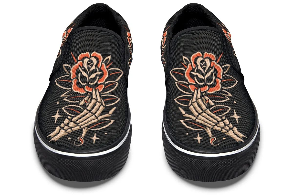 Skeleton Hands Slip On Shoes