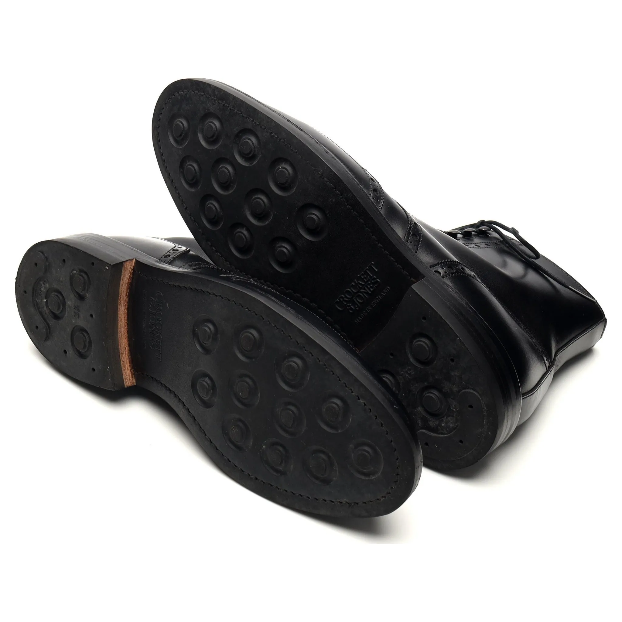 'Skye 3' Black Leather Brogue Boots UK 7 E