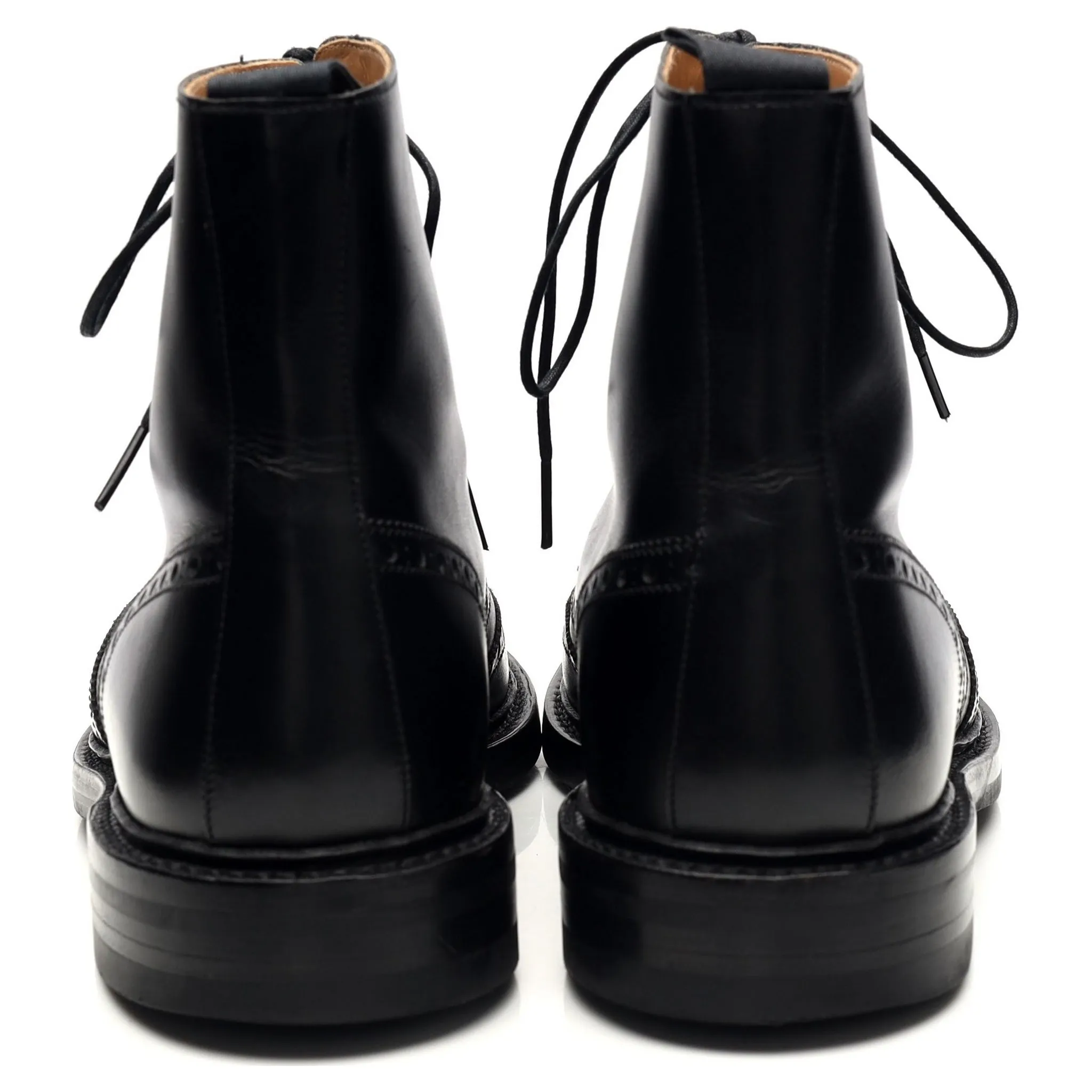 'Skye 3' Black Leather Brogue Boots UK 7 E