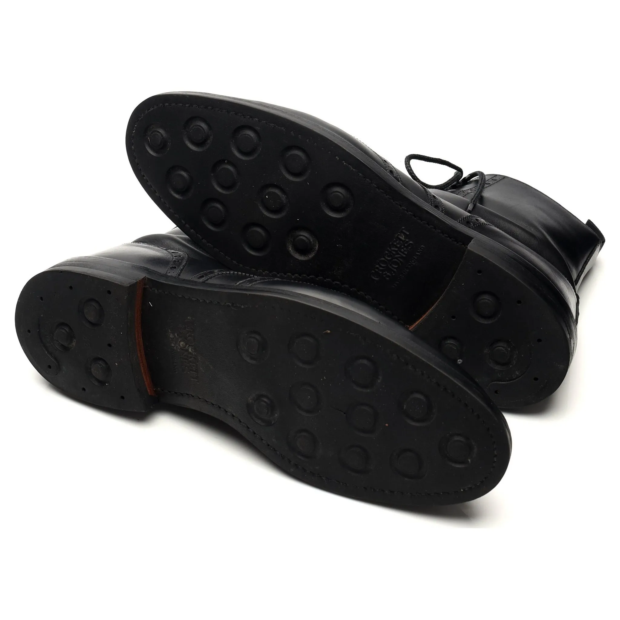 'Skye 3' Black Leather Brogue Boots UK 9.5 E