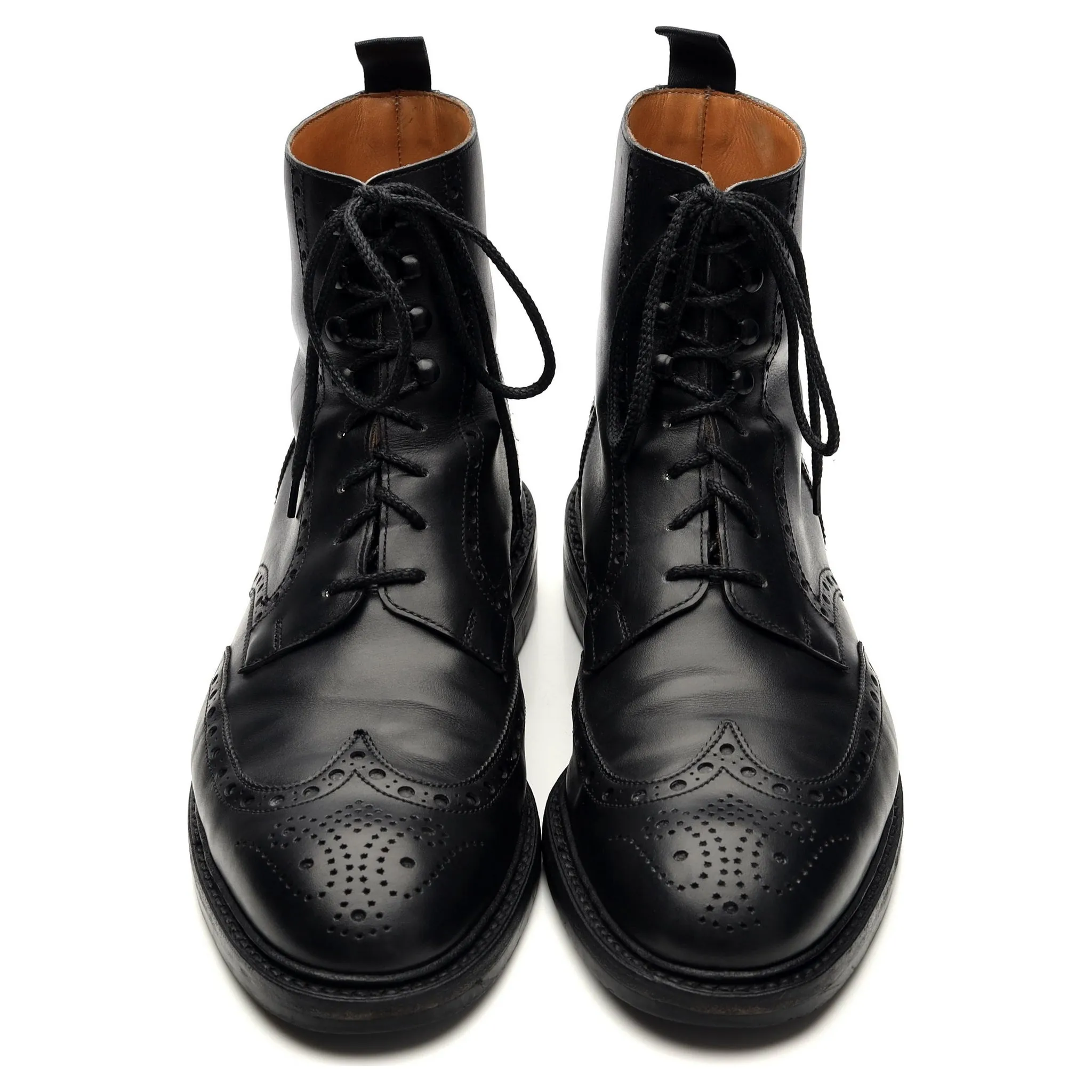'Skye 3' Black Leather Brogue Boots UK 9.5 E