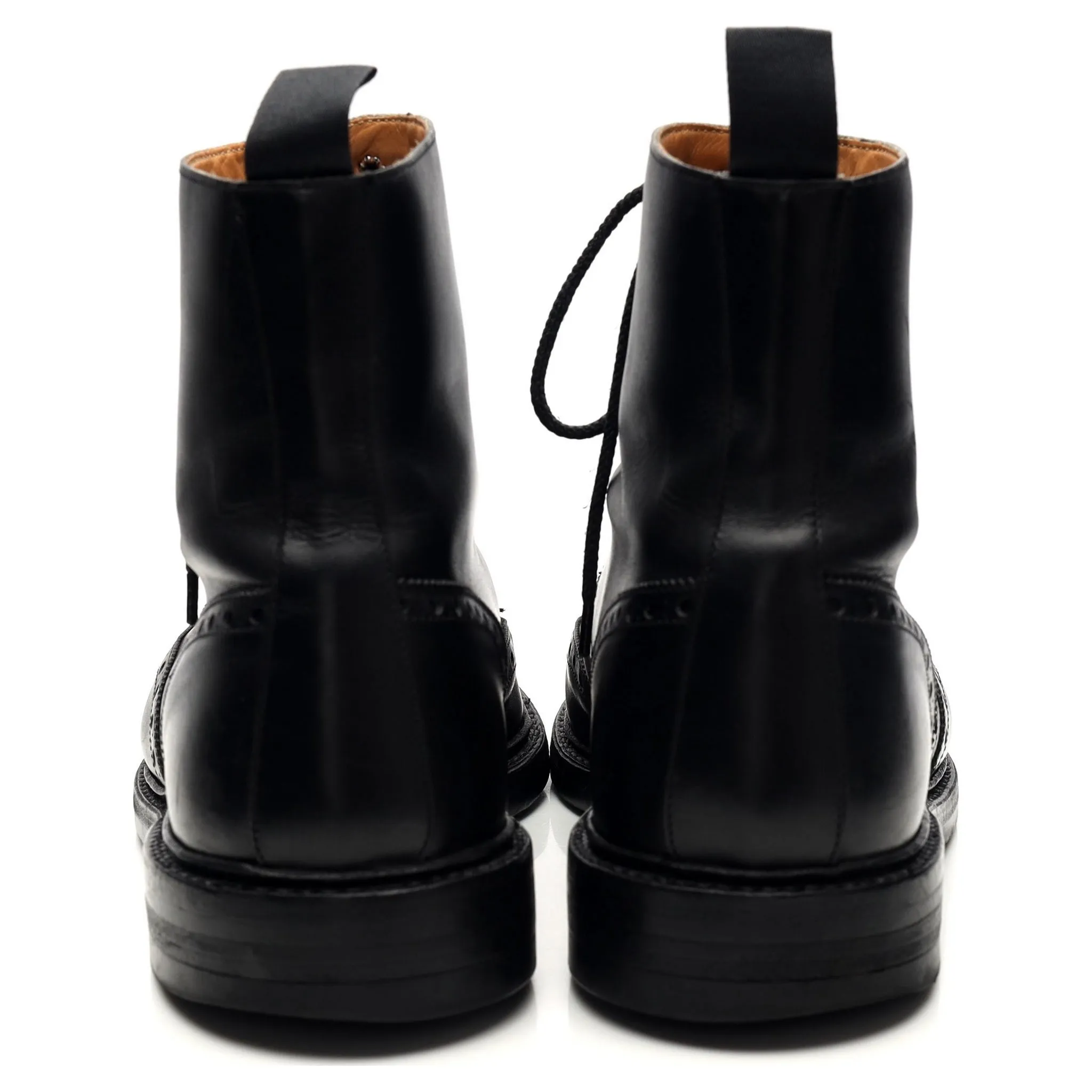 'Skye 3' Black Leather Brogue Boots UK 9.5 E