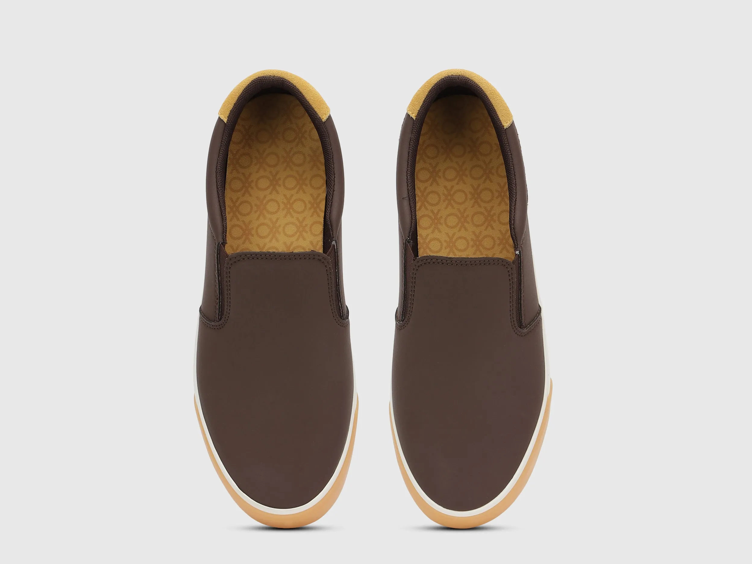 Solid Pattern Slip-On Shoes