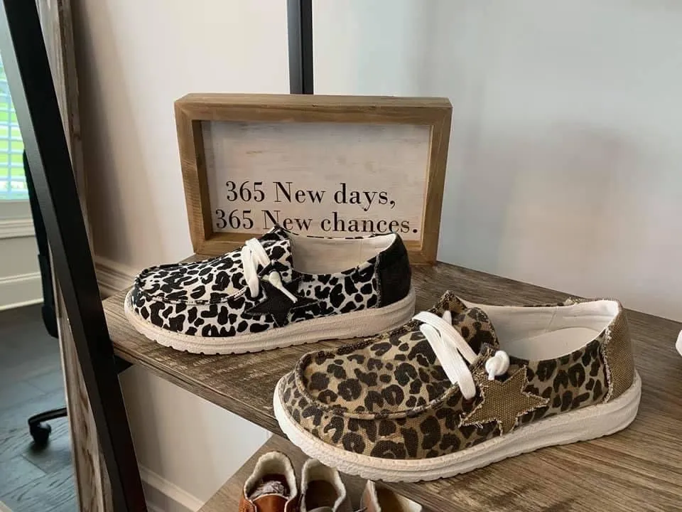 Star Struck Slip On Shoes-Tan Leopard