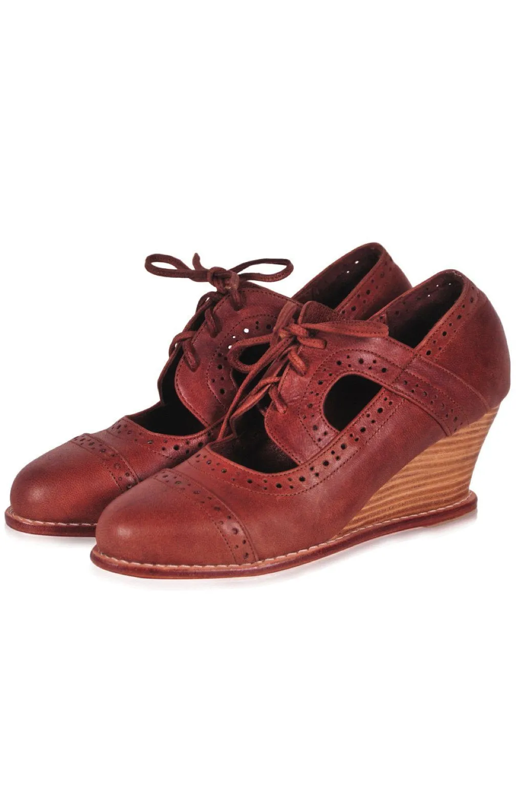 Stockholm Oxford Wedges (Sz. 8 & 8.5)