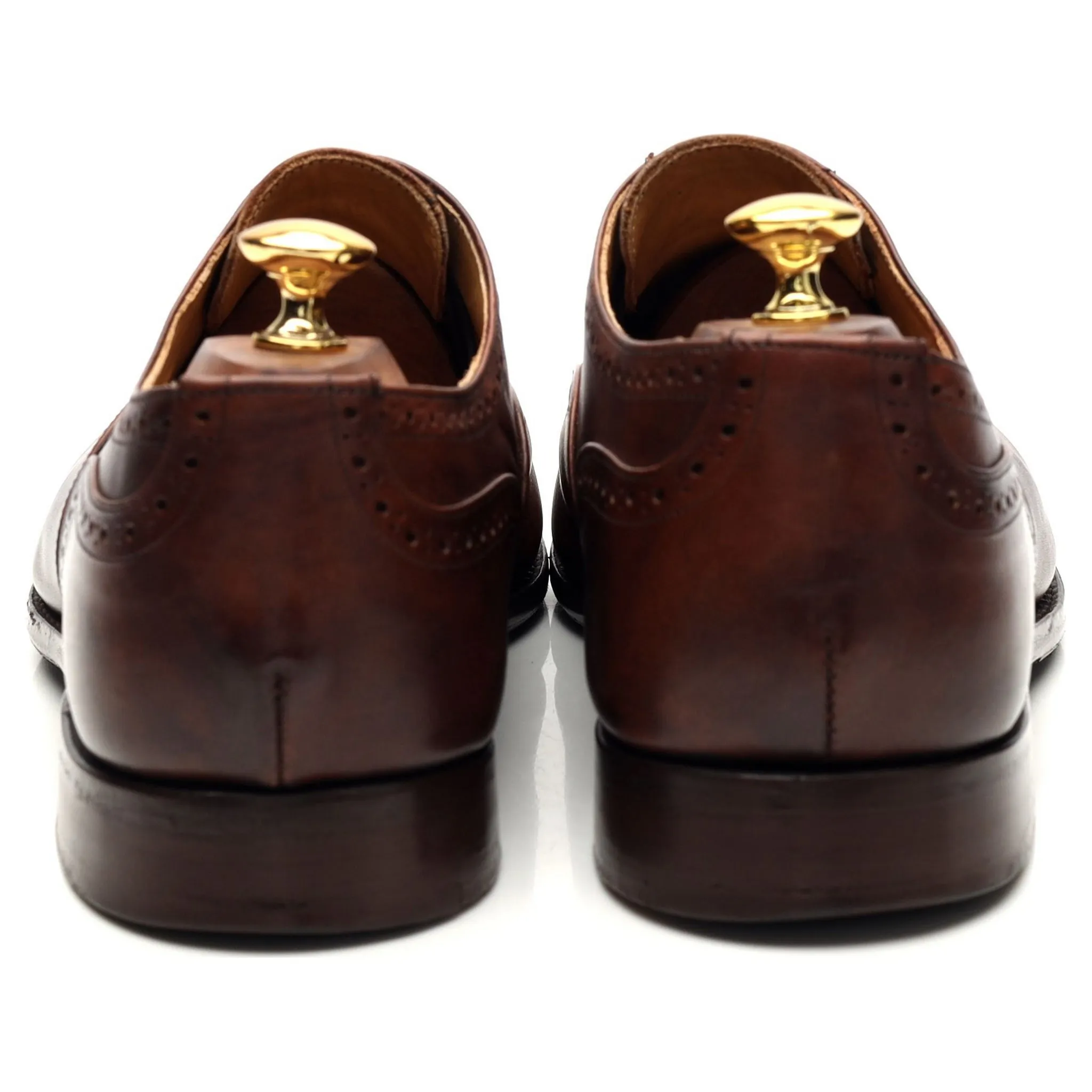 'Stockton' Brown Museum Leather Oxford Brogues UK 11