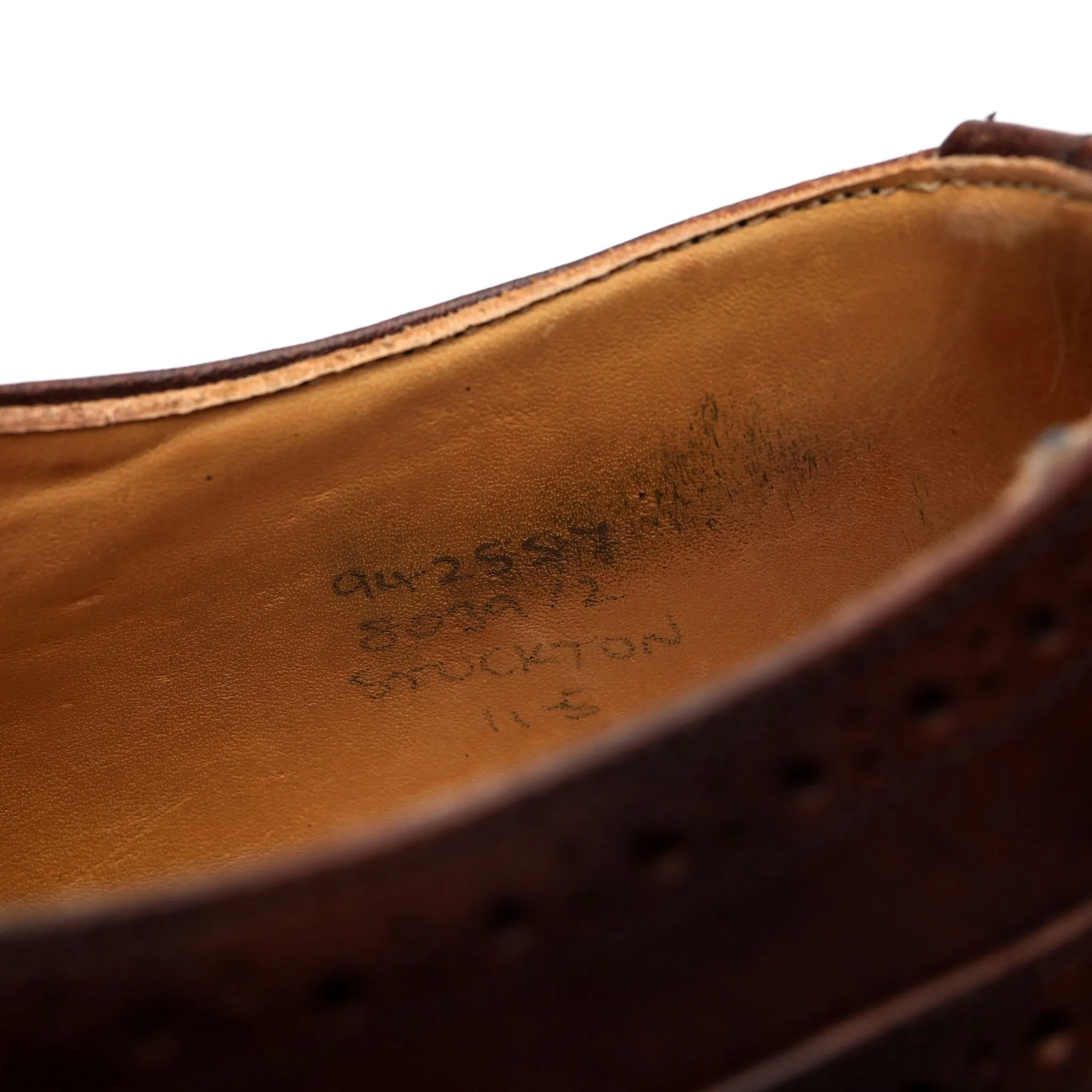 'Stockton' Brown Museum Leather Oxford Brogues UK 11