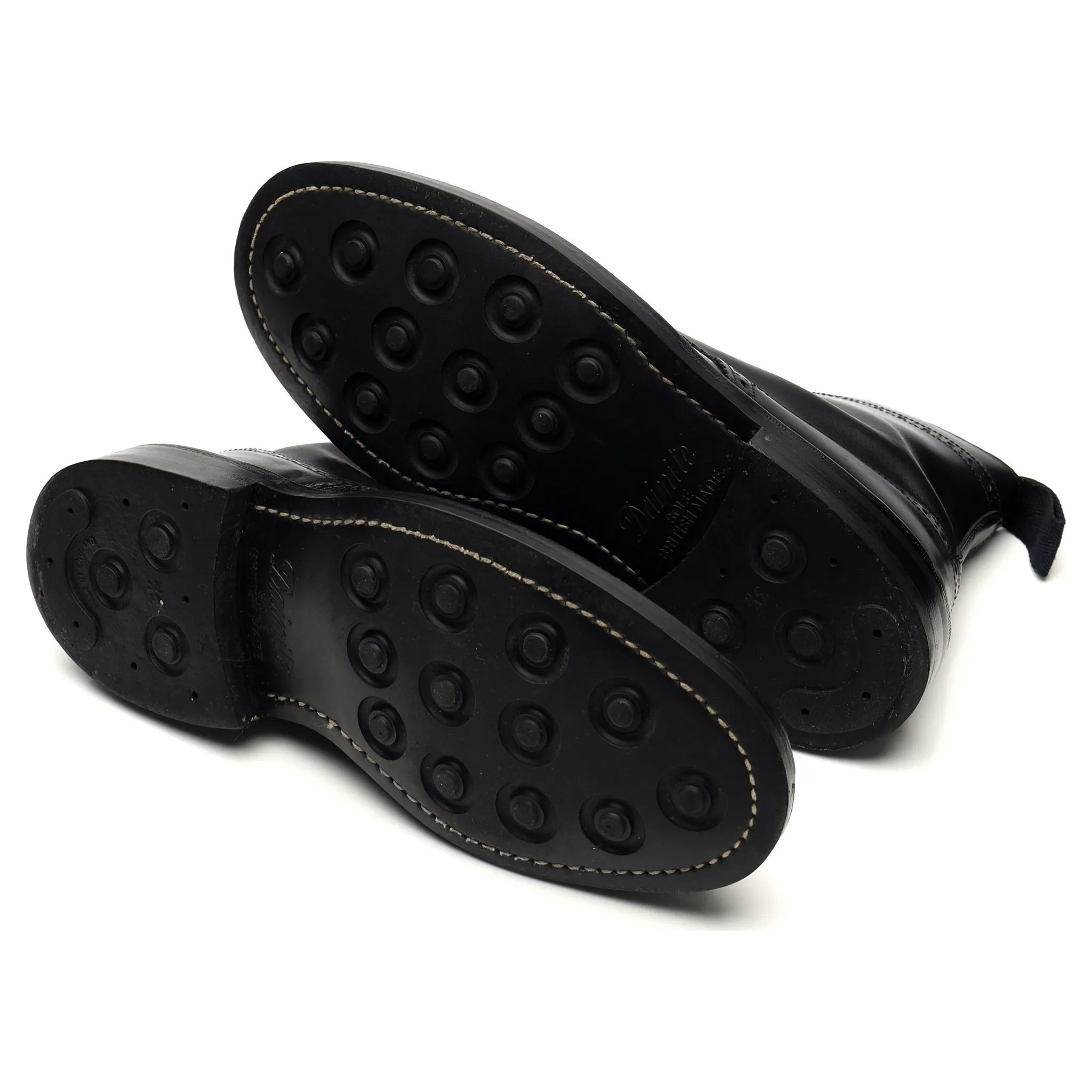 'Stow' Black Leather Brogue Boots UK 6