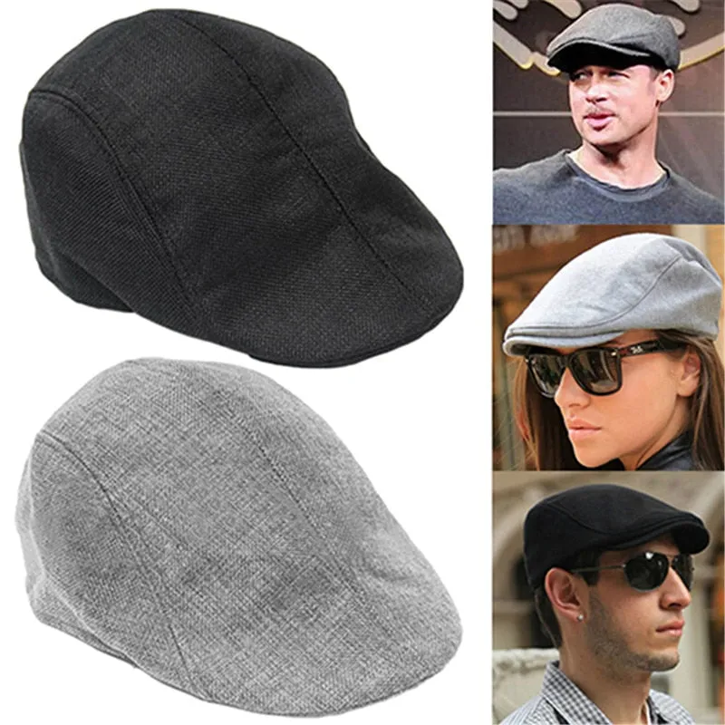 Summer Beret Caps for Men Women | Vintage News Boy Cabbie Cap | Outdoor Unisex Sun Hat Duckbill Cap
