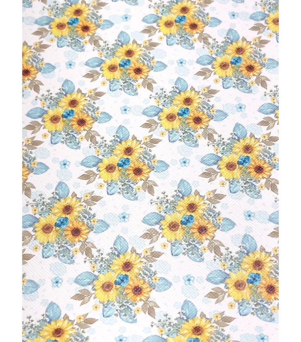 Sunflowers Faux Leather Sheets USDR