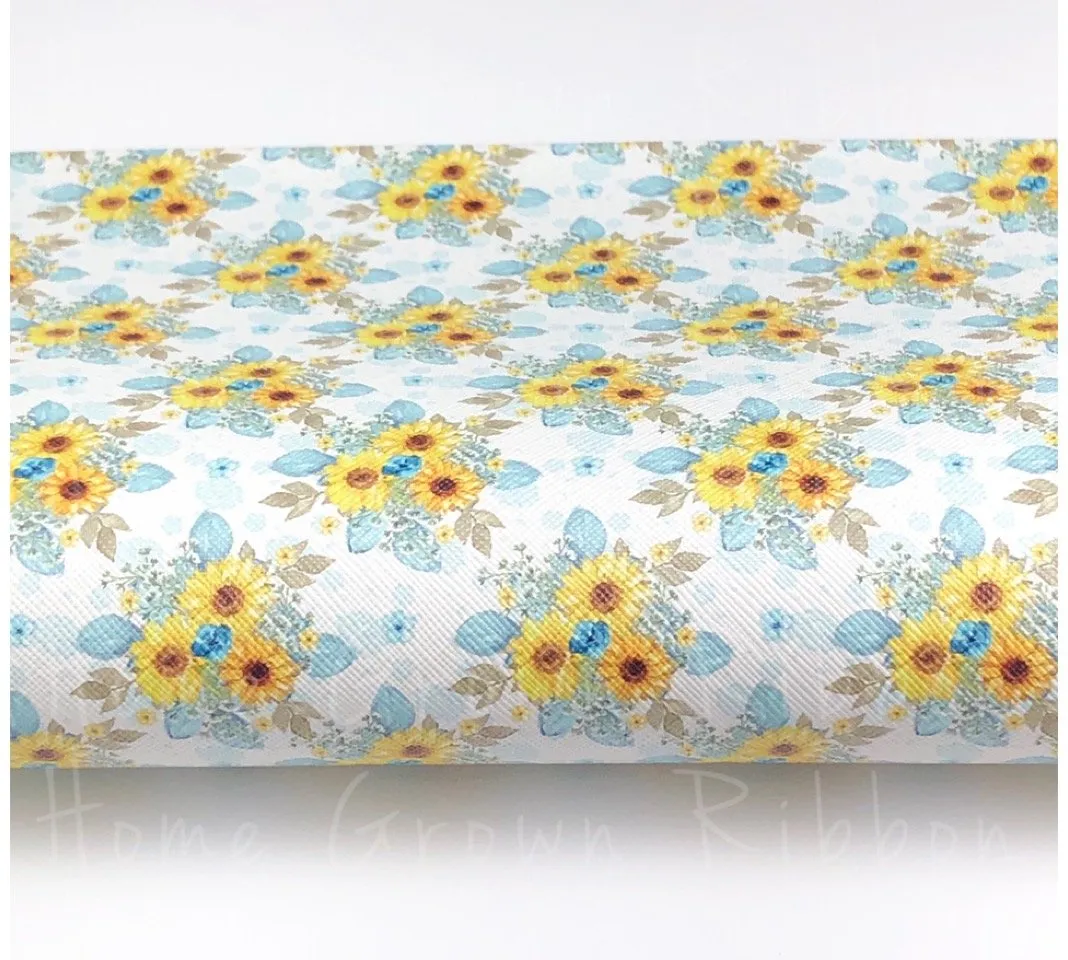 Sunflowers Faux Leather Sheets USDR