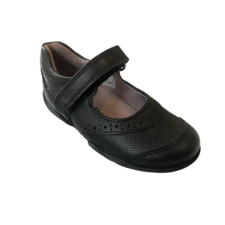 Superfit Black Leather Brogue School Shoe