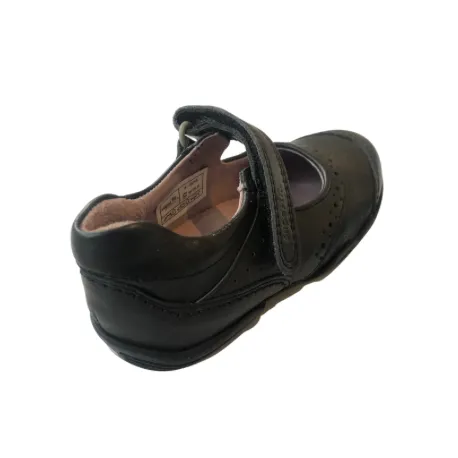 Superfit Black Leather Brogue School Shoe