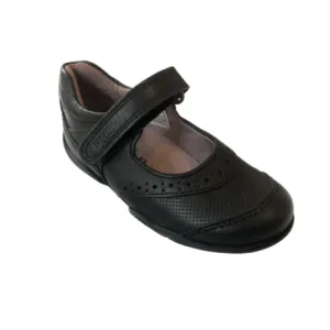 Superfit Black Leather Brogue School Shoe