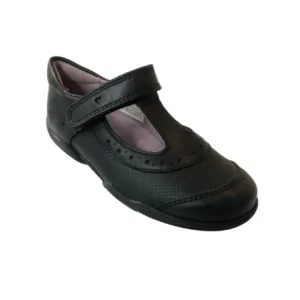 Superfit black t-bar school shoe small brogue
